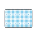 Blue Gingham Hearts Desk Mat — Cute Checkered Mouse Pad for Office & Study