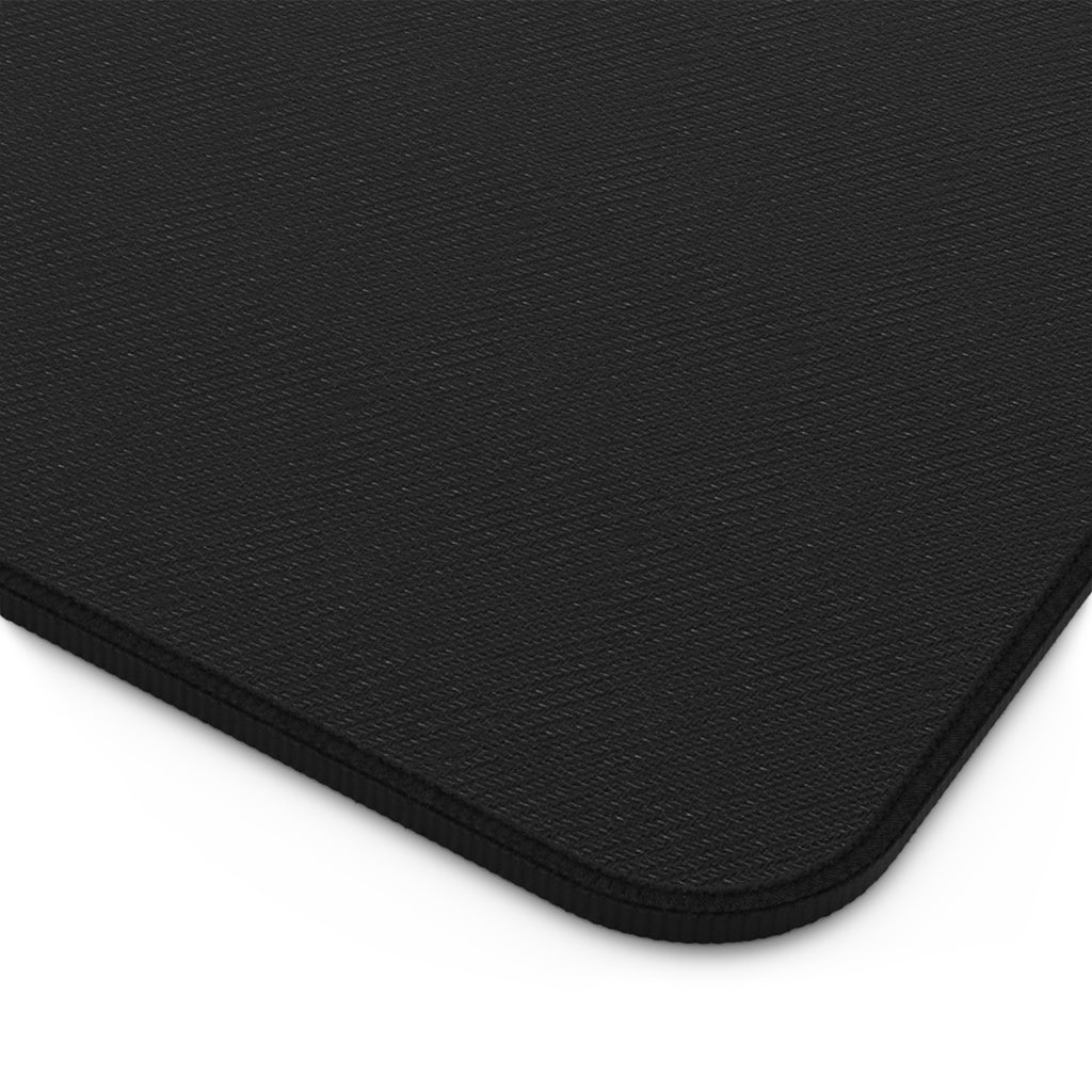 Blue Gingham Hearts Desk Mat — Cute Checkered Mouse Pad for Office & Study